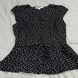 Cute collar Lauren Conrad Peplum top.